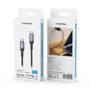کابل type-c به type-c وی آی پلاتینا VIPLATINA BC18 طول 1 متر 60w