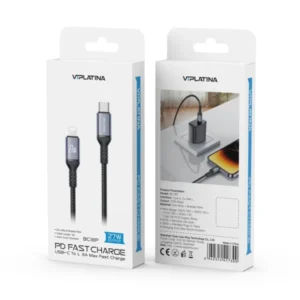 کابل Type-c to lightning وی آی پلاتینا VIPLATINA BC18P طول 1 متر 27W