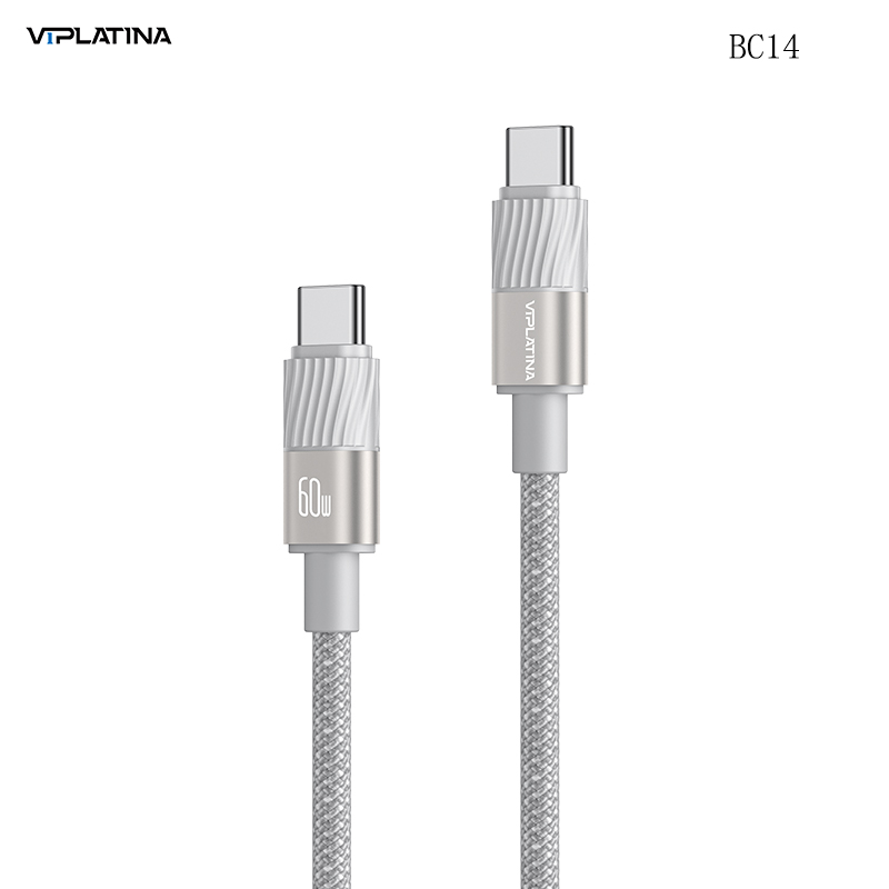 کابل دوسر تایپسی وی آی پلاتینا VIPLATINA BC14 طول 1.2متر 60w - تصویر 3