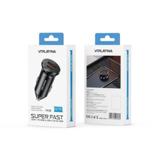 شارژر فندکی سوپر فست شارژ وی آی پلاتینا VIPLATINA VK16 60W PD3.0+QC3.0